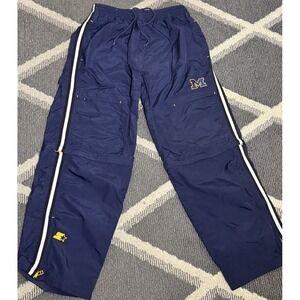 VTG Starter Michigan Wolverines Warm Up Men's M Track Pants Athletic NCAA Y2K
